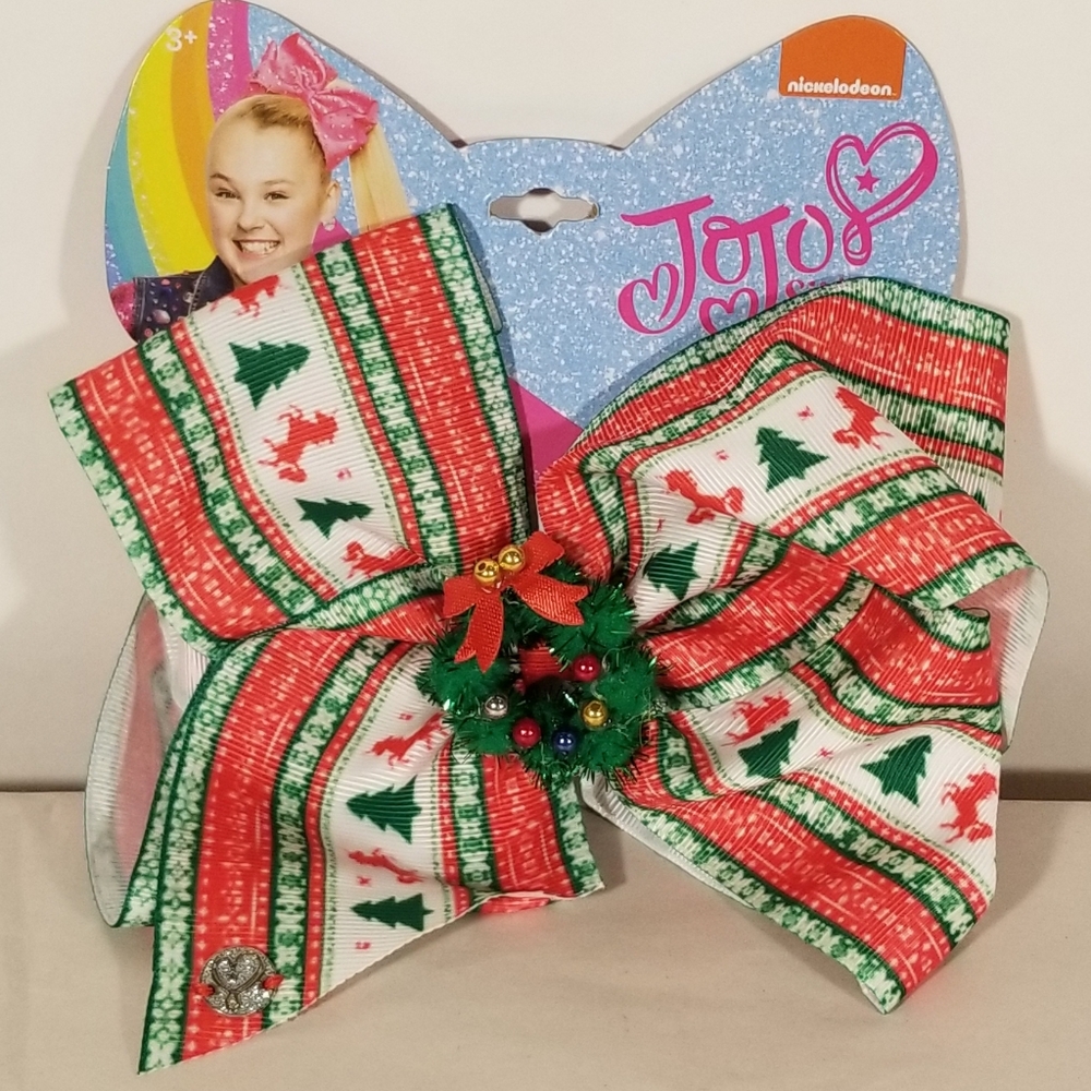 JoJo Siwa Christmas Wreath Holiday Hair Bow 2019 Ugly Sweater
